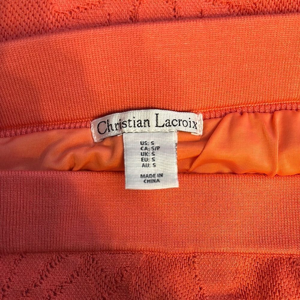 Christian lacroix  Coral stretchy ‎ midi skirt - Picture 2 of 5